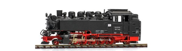 Bemo HOe Dampflokomotive 99735 DR Ep.III Gleichstrom mit Decoder NEM 651 Fertigmodell